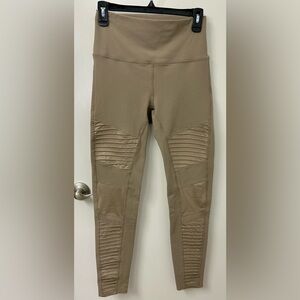 ALO Moto High Waist Tan/Beige Size Large
